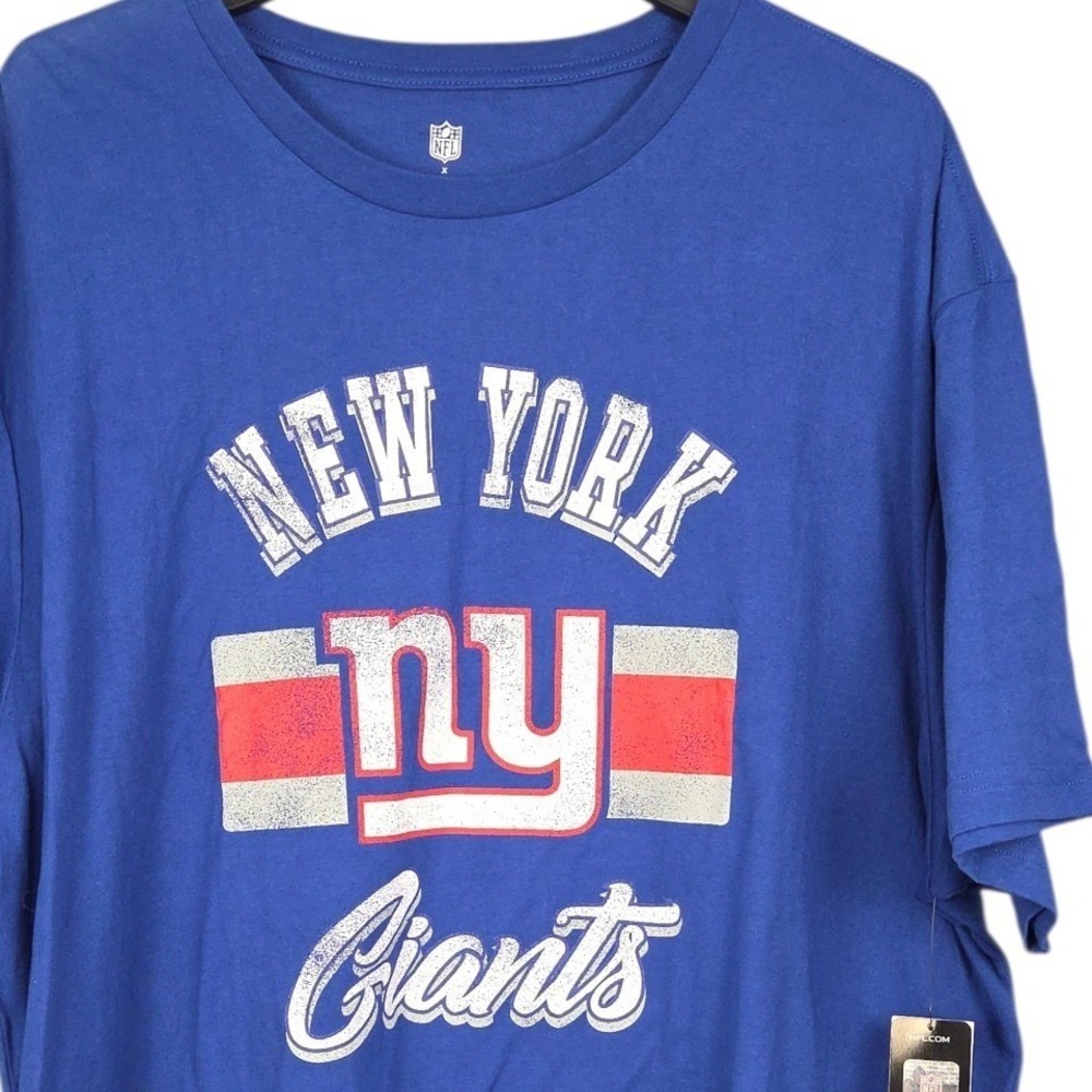 New York Giants T-Shirt Men XXL Blue Short Sleeve NFL Darius Rucker Fanatics NWT